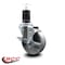 Service Caster 4'' Semi Steel Swivel 1-5/8'' Expanding Stem Caster with Brake SCC-EX20S414-SSS-TLB-158 - alternate 2